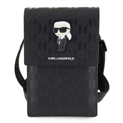 Karl Lagerfeld для смартфонов сумка Wallet Phone Pouch Saffiano Monogram NFT Karl Ikonik  Black