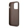 Guess для iPhone 15 Pro Max чехол PU 4G Big metal logo Hard Brown