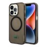Lacoste для iPhone 15 Pro Max чехол PC/TPU Croc logo Hard Transparent Black (MagSafe)