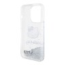 Hello Kitty для iPhone 15 Pro чехол Liquid Glitter Kitty Head Hard Translucent