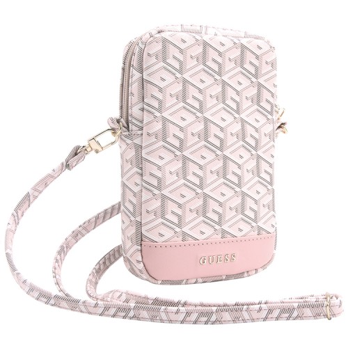 Guess для смартфонов сумка Wallet Zipper Pouch G CUBE Pink
