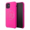 Чехол Guess Silicone collection 4G logo для iPhone 11, фуксия
