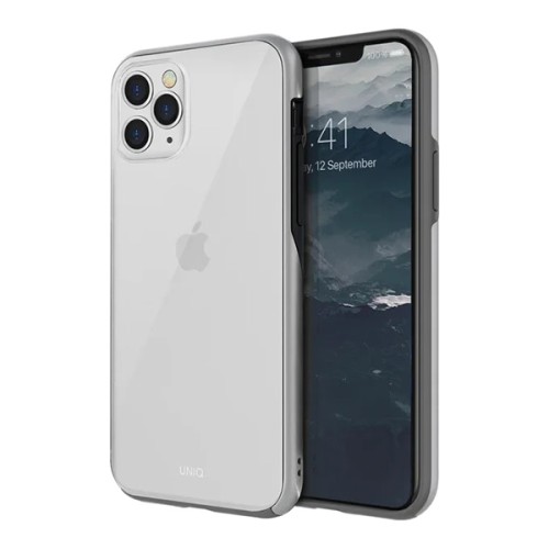 Чехол Uniq Vesto для iPhone 11 Pro Max, серебристая рамка
