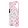 Karl Lagerfeld для iPhone 16 чехол PC/TPU Monogram NFT Karl&Choupette Pink (MagSafe)