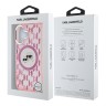 Karl Lagerfeld для iPhone 16 чехол PC/TPU Monogram NFT Karl&Choupette Pink (MagSafe)