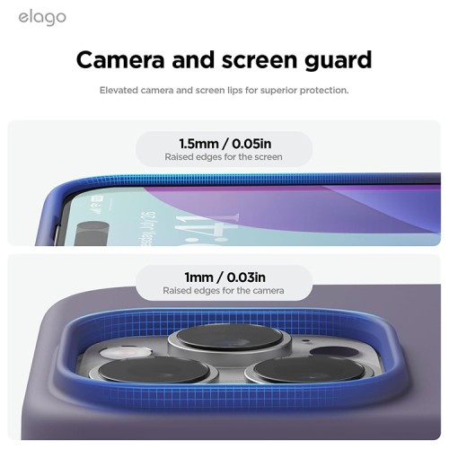 Elago для iPhone 16 Pro Max чехол Soft silicone (Liquid) Deep Lavender
