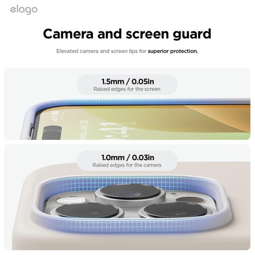 Elago для iPhone 16 Pro чехол Soft silicone (Liquid) Stone (MagSafe)