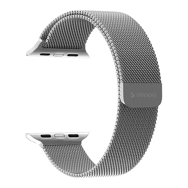 Deppa Band Mesh для Apple Watch 38-40 mm, серебристый 47140