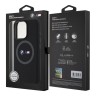 BMW для iPhone 16 Pro чехол M-Collection Liquid silicone Ring Metal camera Hard Black (MagSafe)