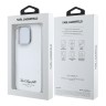 Karl Lagerfeld для iPhone 16 Pro чехол Full Wrapped Grained leather Grey
