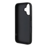 DKNY для iPhone 16 чехол PU Repeat texture with Cardslot Metal logo Hard Black