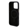 Guess для iPhone 16 Pro чехол PU 4G Plate metal logo Hard Black (MagSafe)