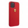 Чехол Ferrari On Track Liquid Silicone для iPhone 12 | 12 Pro, красный