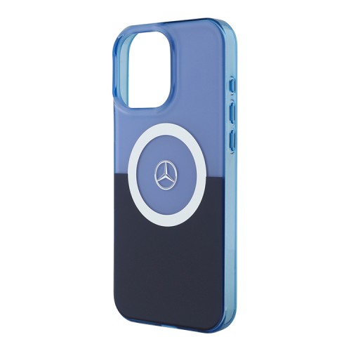 Mercedes для iPhone 16 Pro Max чехол PC/TPU Double layer Bicolor Hard Purple/Blue (MagSafe)