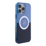 Mercedes для iPhone 16 Pro Max чехол PC/TPU Double layer Bicolor Hard Purple/Blue (MagSafe)