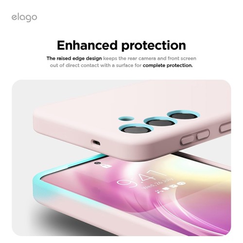 Elago для Galaxy S25 чехол Soft silicone (Liquid) Lovely Pink