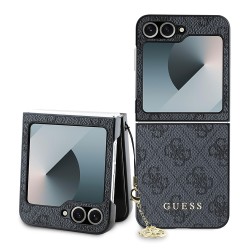 (Уценка) Guess для Galaxy Z Flip 6 чехол PU кожа 4G Charms collection Grey