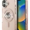 Karl Lagerfeld для iPhone 16 чехол PC/TPU Sketch Choupette Pink (MagSafe)
