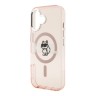 Karl Lagerfeld для iPhone 16 чехол PC/TPU Sketch Choupette Pink (MagSafe)
