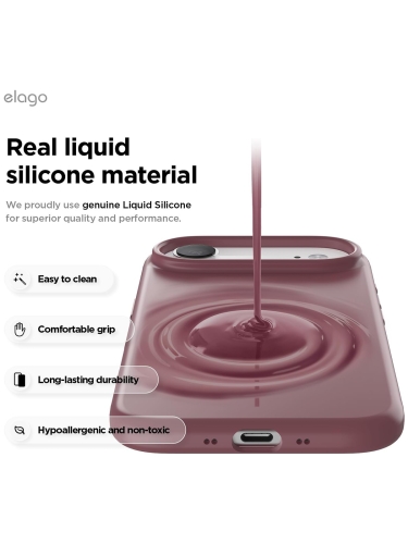 Elago для iPhone Air чехол Magnetic Silicone Burgundy (MagSafe)