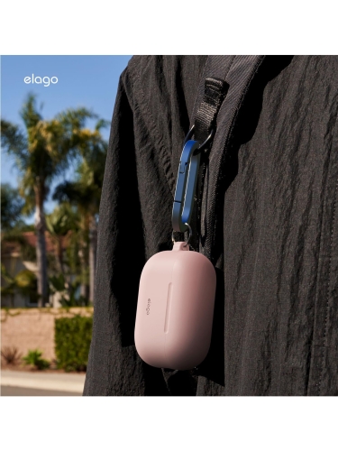 Elago для AirPods Pro 3 чехол Silicone Hang case Sand Pink