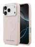 Karl Lagerfeld для iPhone 17 Pro Max чехол PU Debossed Initials Metal logo & Camera Hard Pink (MagSafe)