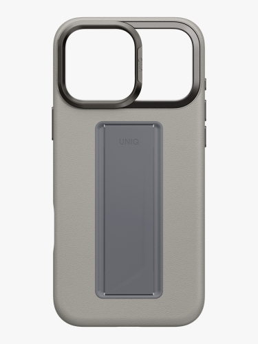 Uniq для iPhone 17 Pro Max чехол Heldro PRO Leatherette + FlexGrip & Camera stand Clayl (MagSafe)