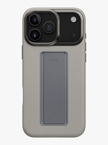 Uniq для iPhone 17 Pro Max чехол Heldro PRO Leatherette + FlexGrip & Camera stand Clayl (MagSafe)