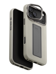 Uniq для iPhone 17 Pro Max чехол Heldro PRO Leatherette + FlexGrip &amp; Camera stand Clayl (MagSafe)