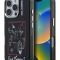 Karl Lagerfeld для iPhone 16 Pro чехол PC/TPU Sketch Metal Camera Hard Black