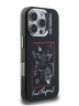 Karl Lagerfeld для iPhone 16 Pro чехол PC/TPU Sketch Metal Camera Hard Black