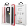Чехол Ferrari Liquid Silicone with metal logo Hard для iPhone 13, черный
