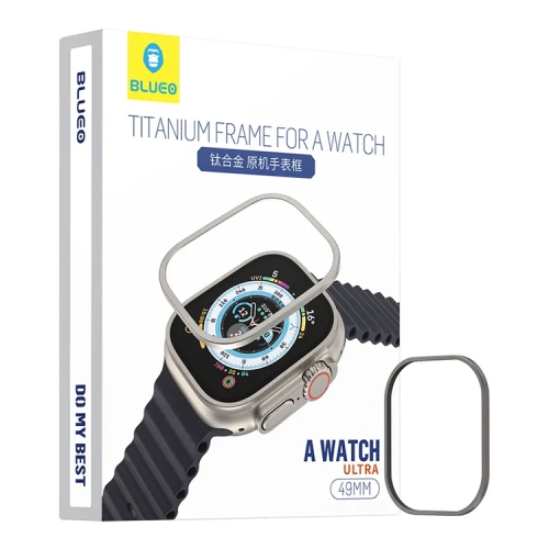 BlueO рамка для Apple Watch Ultra 1/2/3 49 mm, Titanium Frame Black Titanium
