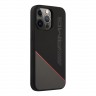 AMG Liquid Silicone Two tones Red line Hard чехол для iPhone 13 Pro Max, черный/серый