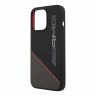 AMG Liquid Silicone Two tones Red line Hard чехол для iPhone 13 Pro Max, черный/серый