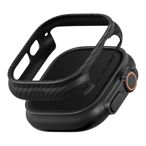 Uniq для Apple Watch 49 mm чехол KEVA VERGE Kevlar Carbon Black
