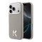 Karl Lagerfeld для iPhone 17 Pro чехол PU Full Wrapped K HEAD Metal logo & Cam Hard Grey (MagSafe)