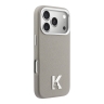 Karl Lagerfeld для iPhone 17 Pro чехол PU Full Wrapped K HEAD Metal logo & Cam Hard Grey (MagSafe)