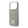 Karl Lagerfeld для iPhone 17 Pro чехол PU Full Wrapped K HEAD Metal logo & Cam Hard Grey (MagSafe)