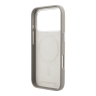 Karl Lagerfeld для iPhone 17 Pro чехол PU Full Wrapped K HEAD Metal logo & Cam Hard Grey (MagSafe)