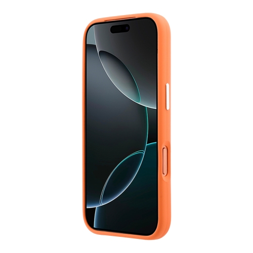 Lacoste для iPhone 17 Pro Max чехол Liquid silicone Lacquer Metal logo & Cam Hard Orange (MagSafe)