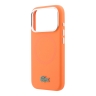 Lacoste для iPhone 17 Pro Max чехол Liquid silicone Lacquer Metal logo & Cam Hard Orange (MagSafe)