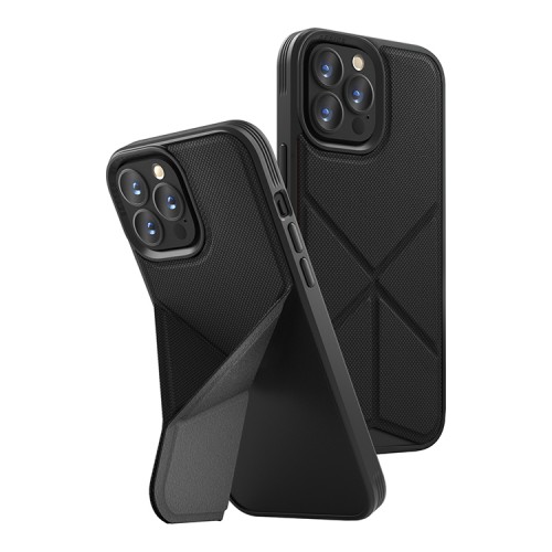 Чехол подставка Uniq Transforma для iPhone 14 Pro, черный (MagSafe)