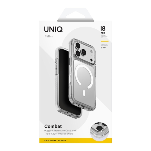 Uniq для iPhone 18 Pro/17 Pro чехол Combat Blanc White (MagSafe)
