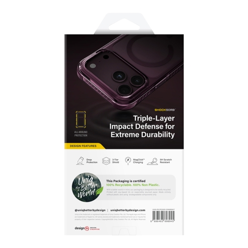 Uniq для iPhone 18 Pro/17 Pro чехол Combat Blanc White (MagSafe)