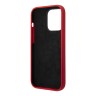 Чехол Ferrari Liquid Silicone with metal logo Hard для iPhone 14 Pro Max, красный