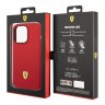 Чехол Ferrari Liquid Silicone with metal logo Hard для iPhone 14 Pro Max, красный