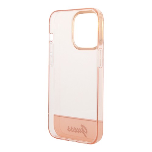 Чехол Guess Translucent w Electroplated camera Hard для iPhone 14 Pro Max, розовый