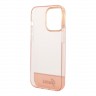 Чехол Guess Translucent w Electroplated camera Hard для iPhone 14 Pro Max, розовый
