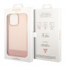 Чехол Guess Translucent w Electroplated camera Hard для iPhone 14 Pro Max, розовый
